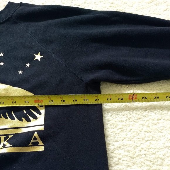vintage 70s black Alaska sweatshirt eagle - Picture 4 of 8